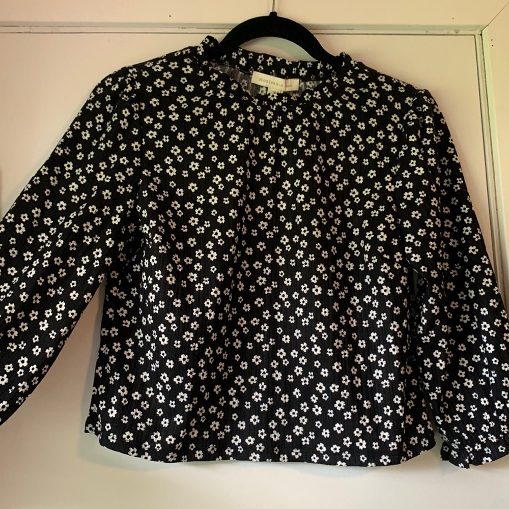 NWT long crop tee with 3/4 length sleeve